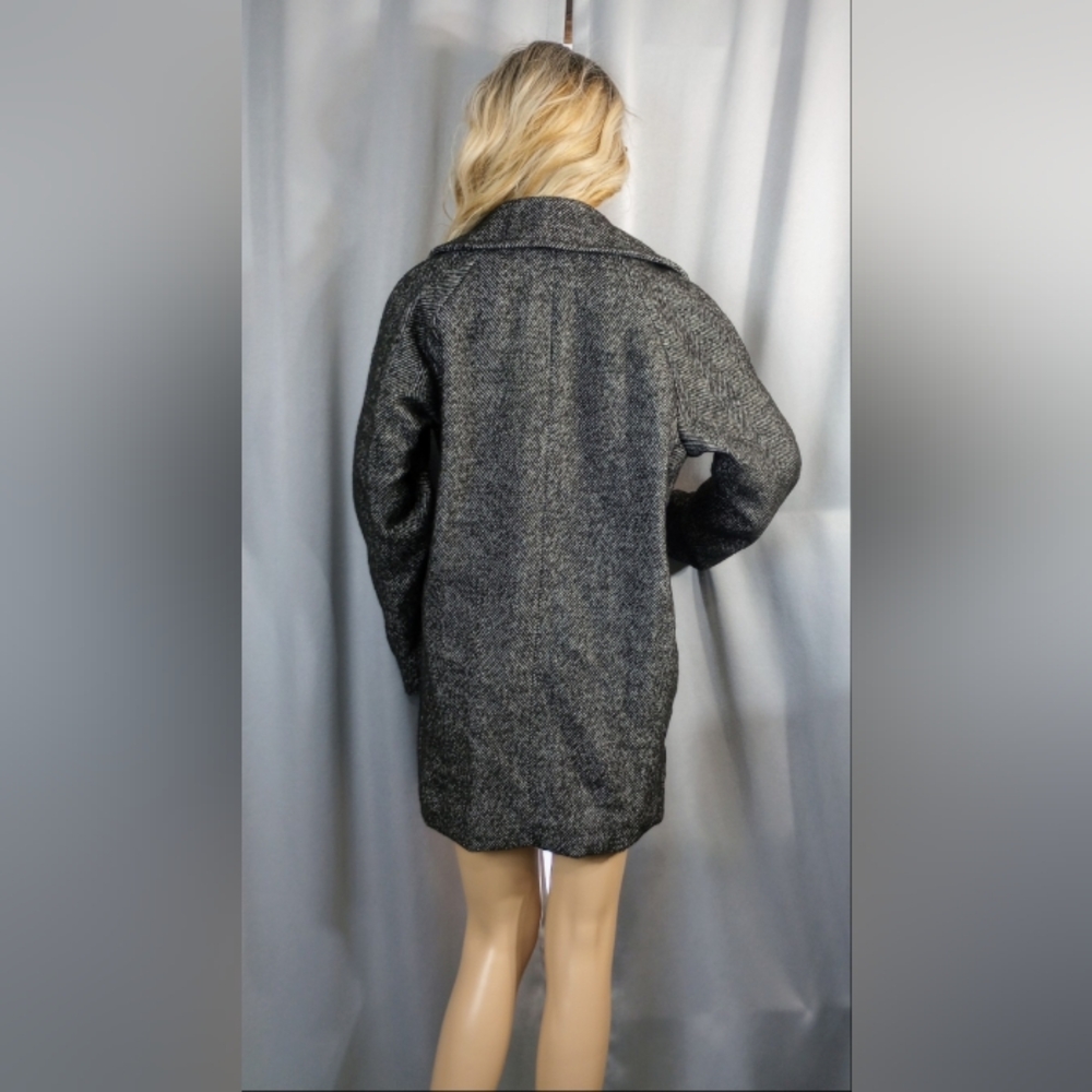 NWT Women's A New Day oversized herringbone overcoat jacket, pea coat, Small - Picture 4 of 7